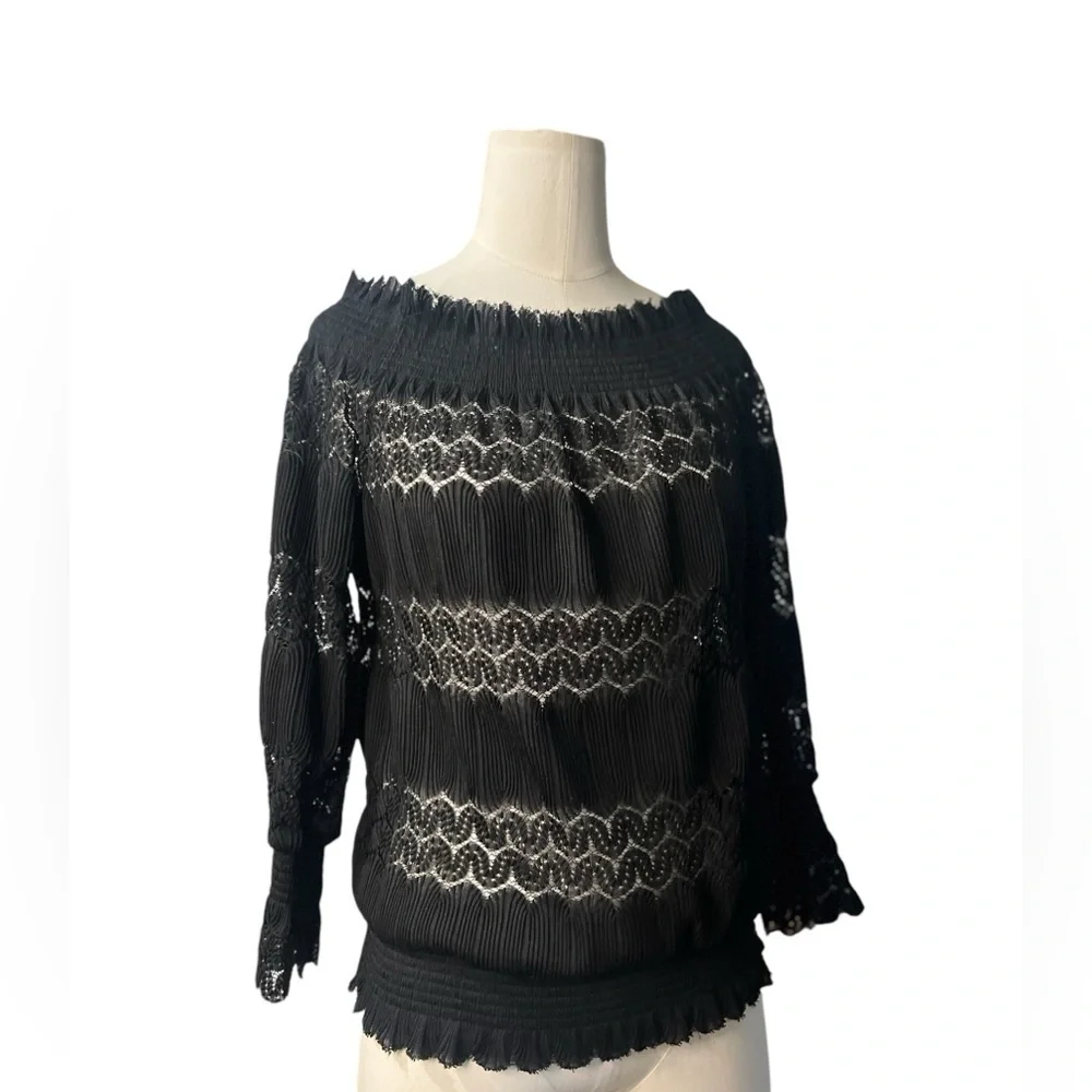 NWT Anthropologie Deletta Riley Off the Shoulder Top Womens Size XS